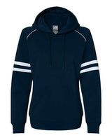 J. America Women's Varsity Fleece Piped Hooded Sweatshirt J. America