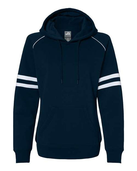 J. America Women's Varsity Fleece Piped Hooded Sweatshirt J. America
