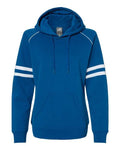 J. America Women's Varsity Fleece Piped Hooded Sweatshirt J. America