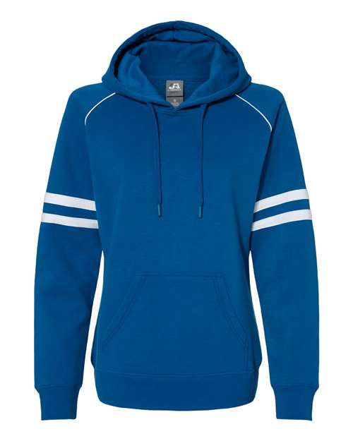 J. America Women's Varsity Fleece Piped Hooded Sweatshirt J. America