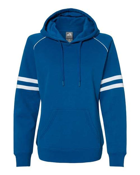 J. America Women's Varsity Fleece Piped Hooded Sweatshirt J. America