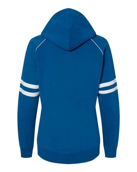 J. America Women's Varsity Fleece Piped Hooded Sweatshirt J. America
