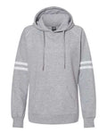 J. America Women's Varsity Fleece Piped Hooded Sweatshirt J. America