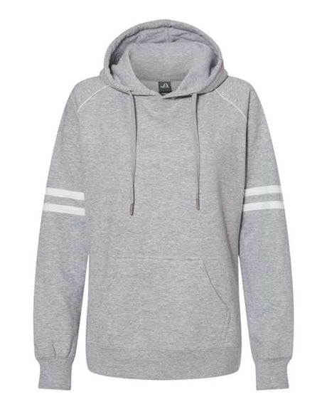 J. America Women's Varsity Fleece Piped Hooded Sweatshirt J. America