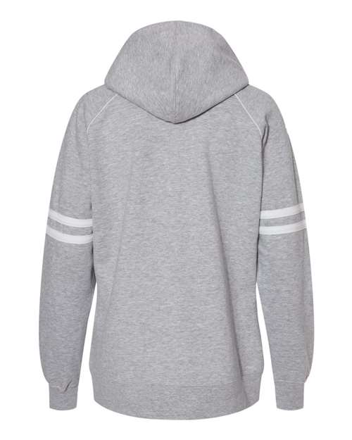 J. America Women's Varsity Fleece Piped Hooded Sweatshirt J. America