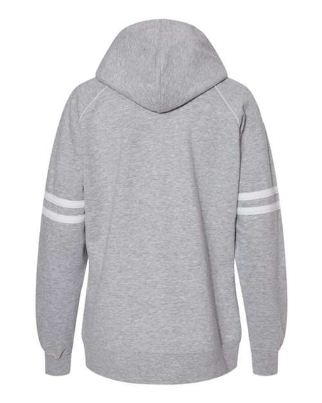 J. America Women's Varsity Fleece Piped Hooded Sweatshirt J. America