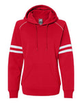 J. America Women's Varsity Fleece Piped Hooded Sweatshirt J. America
