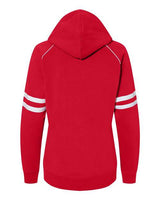 J. America Women's Varsity Fleece Piped Hooded Sweatshirt J. America