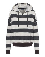 MV Sport Women's Striped Fleece Boxy Hooded Sweatshirt MV Sport