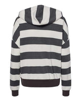 MV Sport Women's Striped Fleece Boxy Hooded Sweatshirt MV Sport
