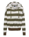 MV Sport Women's Striped Fleece Boxy Hooded Sweatshirt MV Sport