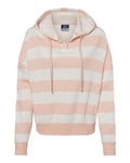 MV Sport Women's Striped Fleece Boxy Hooded Sweatshirt MV Sport