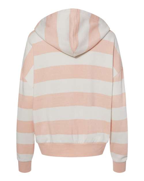 MV Sport Women's Striped Fleece Boxy Hooded Sweatshirt MV Sport
