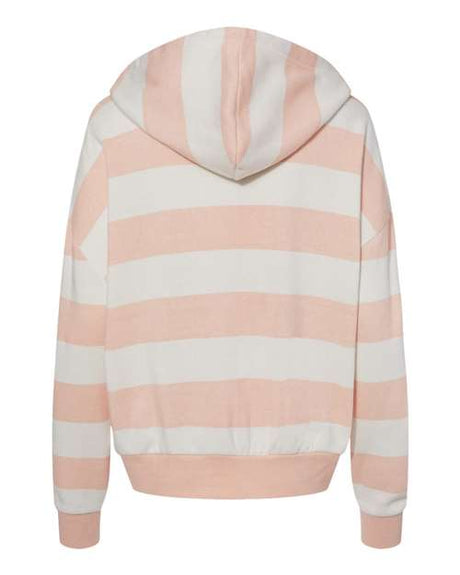 MV Sport Women's Striped Fleece Boxy Hooded Sweatshirt MV Sport