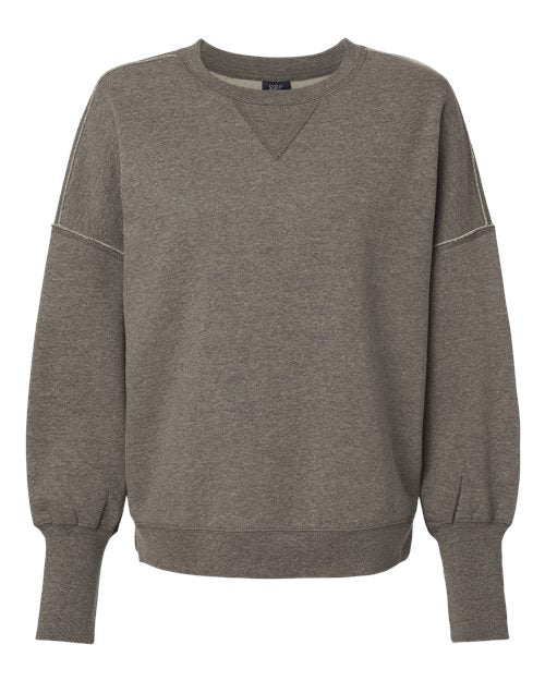 MV Sport Women's Sueded Fleece Crewneck Sweatshirt MV Sport