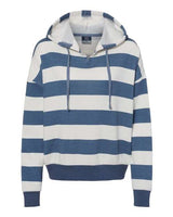 MV Sport Women's Striped Fleece Boxy Hooded Sweatshirt MV Sport