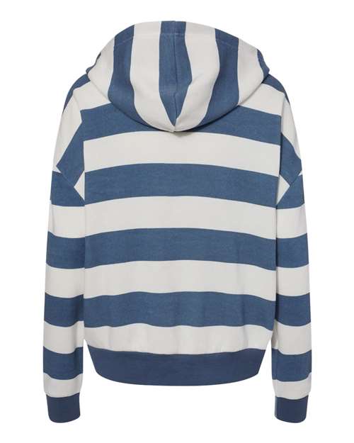 MV Sport Women's Striped Fleece Boxy Hooded Sweatshirt MV Sport