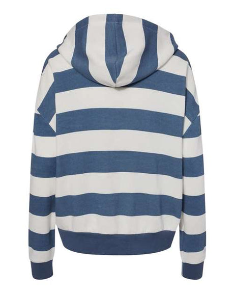 MV Sport Women's Striped Fleece Boxy Hooded Sweatshirt MV Sport