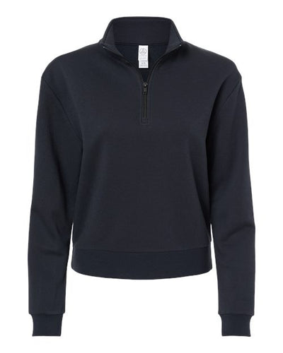 Alternative Women's Eco-Cozy Fleece Mock Neck Quarter-Zip Sweatshirt