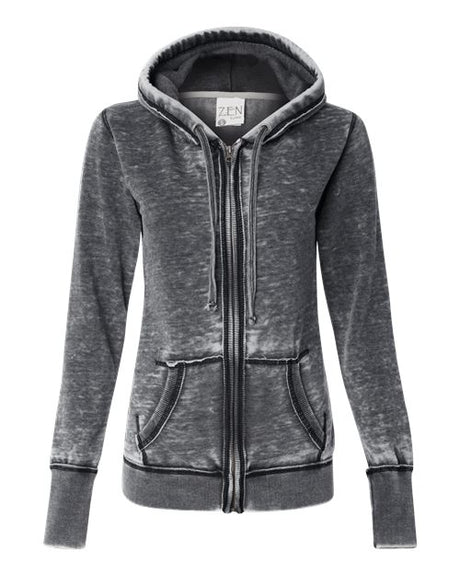 J. America Women's Zen Fleece Full-Zip Hooded Sweatshirt J. America