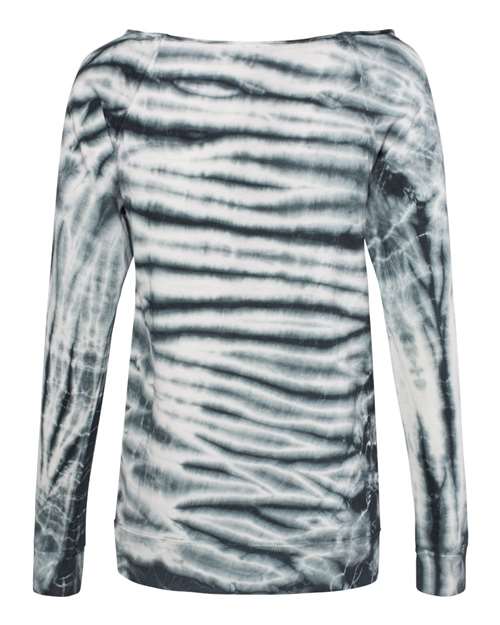 MV Sport Women's French Terry Off-the-Shoulder Tie-Dyed Sweatshirt MV Sport