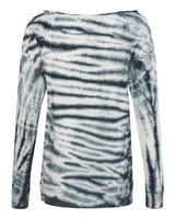 MV Sport Women's French Terry Off-the-Shoulder Tie-Dyed Sweatshirt MV Sport