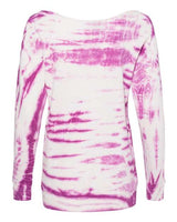 MV Sport Women's French Terry Off-the-Shoulder Tie-Dyed Sweatshirt MV Sport