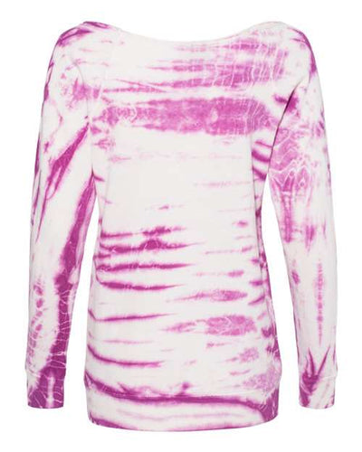 MV Sport Women's French Terry Off-the-Shoulder Tie-Dyed Sweatshirt