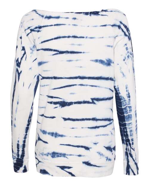 MV Sport Women's French Terry Off-the-Shoulder Tie-Dyed Sweatshirt MV Sport