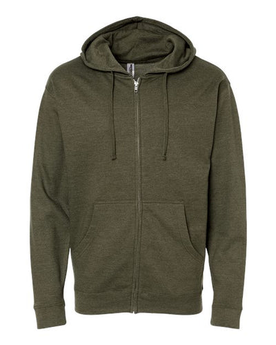 Independent Trading Co. Men's Midweight Full-Zip Hooded Sweatshirt