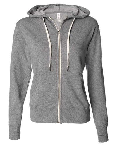 Independent Trading Co. Men's Heathered French Terry Full-Zip Hooded Sweatshirt