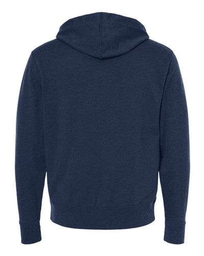 Independent Trading Co. Men's Heathered French Terry Full-Zip Hooded Sweatshirt