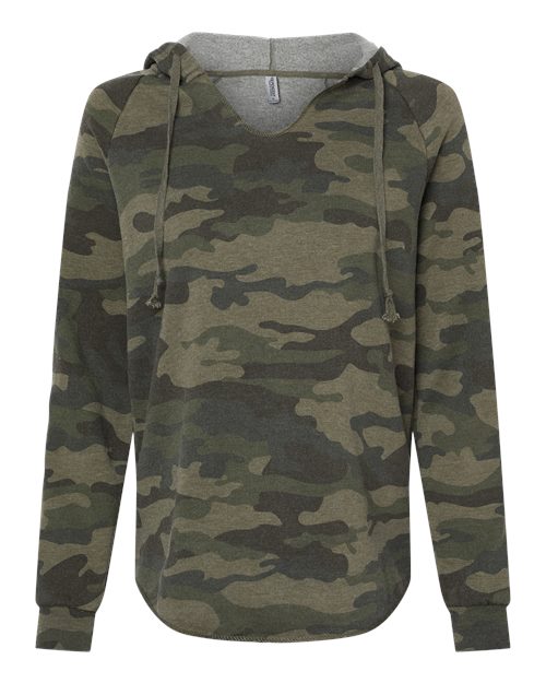 Independent Trading Co. Women's Lightweight California Wave Wash Hooded Sweatshirt Independent Trading Co.