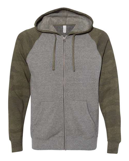 Independent Trading Co. Men's Special Blend Raglan Full-Zip Hooded Sweatshirt Independent Trading Co.