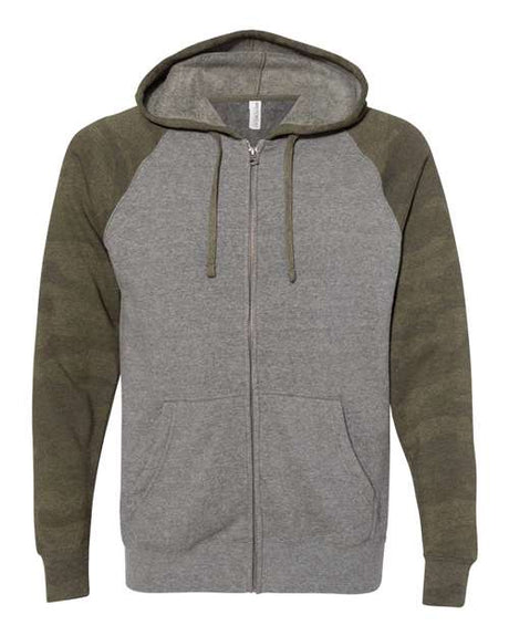 Independent Trading Co. Men's Special Blend Raglan Full-Zip Hooded Sweatshirt Independent Trading Co.