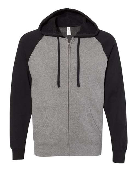 Independent Trading Co. Men's Special Blend Raglan Full-Zip Hooded Sweatshirt Independent Trading Co.