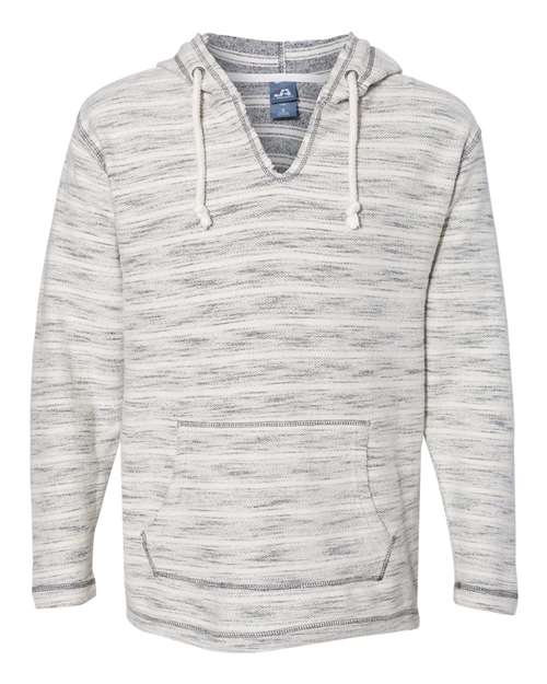 J. America Men's Baja French Terry V-Neck Hooded Pullover J. America