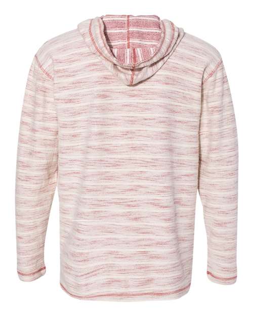 J. America Men's Baja French Terry V-Neck Hooded Pullover J. America