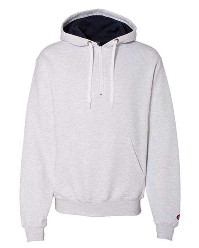 Champion Men's Cotton Max Hooded Quarter-Zip Sweatshirt