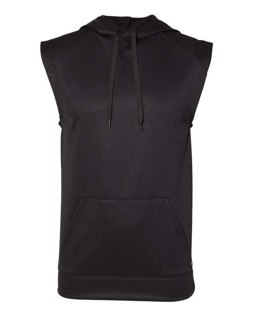 Badger Men's Performance Fleece Sleeveless Hooded Sweatshirt Badger