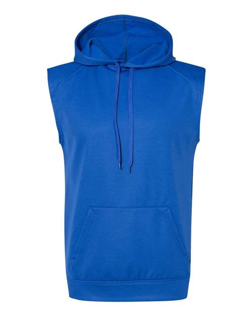Badger Men's Performance Fleece Sleeveless Hooded Sweatshirt Badger