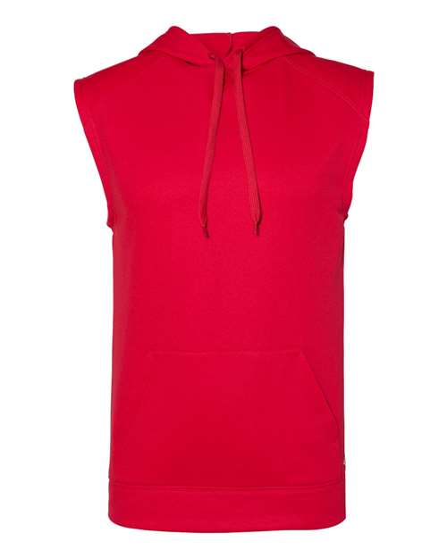 Badger Men's Performance Fleece Sleeveless Hooded Sweatshirt Badger