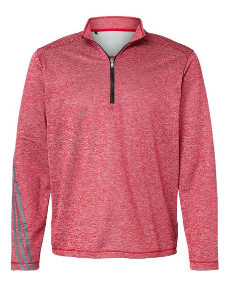 Adidas Men's Brushed Terry Heathered Quarter-Zip Pullover adidas