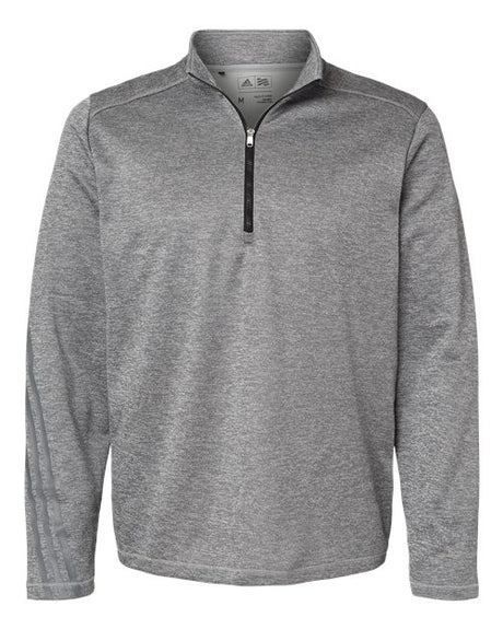 Adidas Men's Brushed Terry Heathered Quarter-Zip Pullover adidas
