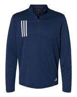 Adidas Men's 3-Stripes Double Knit Quarter-Zip Pullover adidas