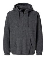 Burnside Polar Fleece Quarter-Zip Scuba Hooded Pullover Burnside