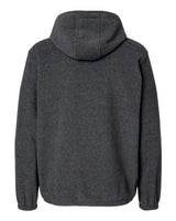 Burnside Polar Fleece Quarter-Zip Scuba Hooded Pullover Burnside