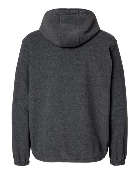 Burnside Polar Fleece Quarter-Zip Scuba Hooded Pullover Burnside
