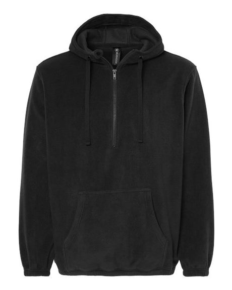 Burnside Polar Fleece Quarter-Zip Scuba Hooded Pullover Burnside