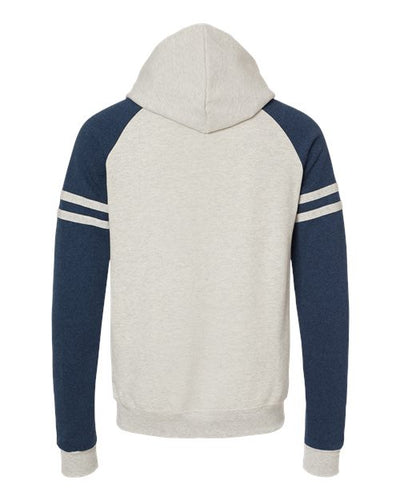 JERZEES Men's Nublend Varsity Colorblocked Raglan Hooded Sweatshirt